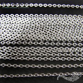 Цепочка тонкая текстурированная Silver Tone 1,6 мм (50 см)