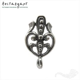 Бейл-держатель для кулона Wattle Silver Plated 17х10 мм