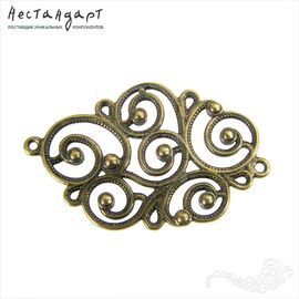 Коннектор Nuvola Antico Patina Bronze 35х21 мм