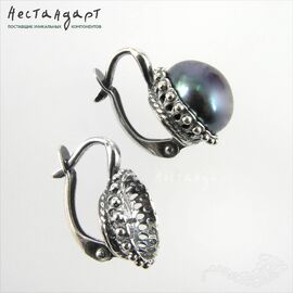 Швензы с сеттингом Tiara Silver Plated 19 мм (пара)