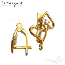 Швензы Romantic Alliance Vermeil Sterling Silver 16х11 мм (пара)