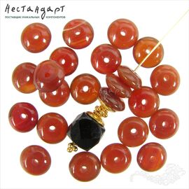 Сердолик натуральный рондель 8х4 мм (уп. 10 шт.)