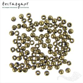 Бусина гладкая Micro Bronze 2 мм (уп. 100 шт.)