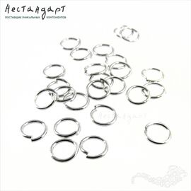 Кольцо соединительное разъемное Rhodium Plated 5х0,6 мм (уп. 20 шт.)