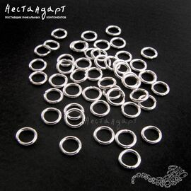 Кольцо соединительное паяное Sterling Silver 4,5x0,8 мм