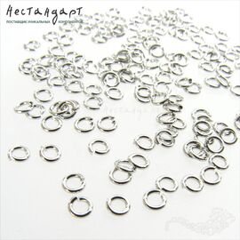 Кольцо соединительное разъемное Rhodium Plated 3х0,6 мм (уп. 20 шт.)