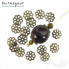 Чашечки для бусин Bronze Vintage 7 мм (уп. 10 шт.)