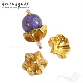 Чашечки для бусин Merengue Gold Plated 16 мм