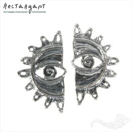 Подвеска-коннектор Eye Silver Plated 30х18 мм