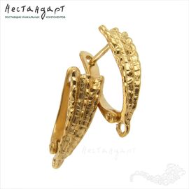 Швензы Ancient Shell Gold Plated 20x7 мм (пара)