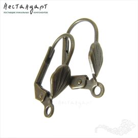 Швензы с французским замком Shell Bronze 17х4,5 мм (пара)