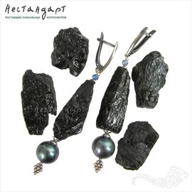 Турмалин черный натуральный Sherl Sauvage 35х21-23х12 мм