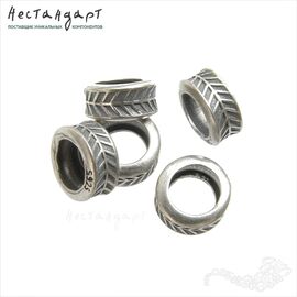 Бусина-спейсер Tire Sterling Silver 8х4 мм