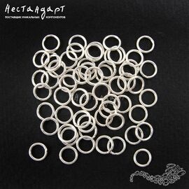 Кольцо соединительное паяное Sterling Silver 6х0,7 мм