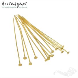 Пин со шляпкой Vermeil Sterling Silver 50х0,6 мм