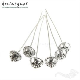 Декоративный пин Bonnet Antique Silver 53х0,7 мм (пара 2 шт) Уценка