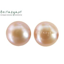 Жемчуг натуральный полусверленный Pale pink 9,5-10 мм (пара)