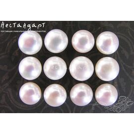 Жемчуг натуральный полусверленный White 9-10 мм (пара)