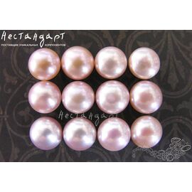 Жемчуг натуральный полусверленный Majestic Rose 10,5-11 мм (пара)