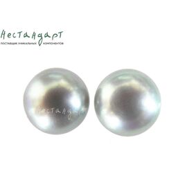 Жемчуг натуральный полусверленный Iridescent Gray 11 мм (пара)