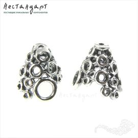 Конусовидные чашечки Bubbles Silver Plated 9 мм