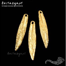 Подвеска Willow Leaf Gold Plated 25х5 мм