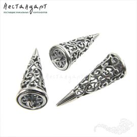 Подвеска Deluxe Cone Silver Plated 27х9 мм