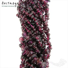 Гранат натуральный родолит Pebbles 4-7 мм (нить 20 см)