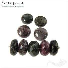 Турмалин натуральный рондель с огранкой 9х5-10х10 мм