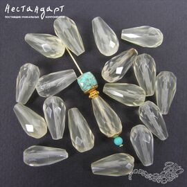 Пренит натуральный Drop Faceted 16х8,5 мм