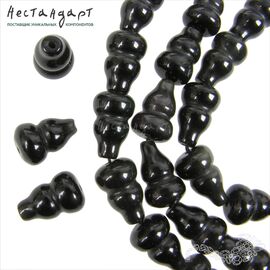 Обсидиан натуральный резной Spindle 15х10 мм