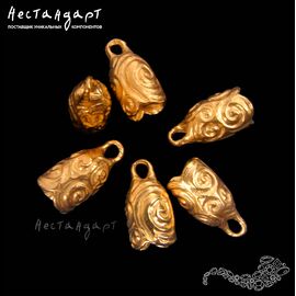Концевик с петлей VanGogh Gold Plated 15х8 мм