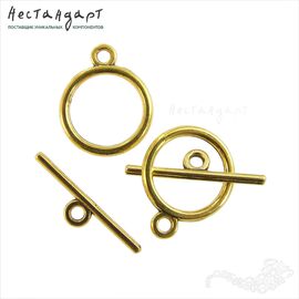 Замок-тогл Laconic Antique Gold 14 мм