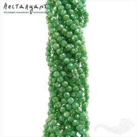 Фианит с огранкой Frosty Chrysoprase, Размер: 2 мм, Длина: нить 37 см