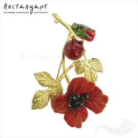 Основа для броши Fragole латунь 50х38 мм