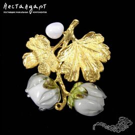 Основа для броши Gooseberry латунь 36х35 мм