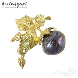 Основа для броши Summer латунь 45х35 мм