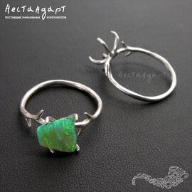 Основа для кольца Summer Flowers Sterling Silver Rhodium Plated (17)