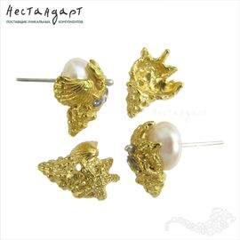 Чашечки для бусин Maldives латунь 17х12 мм