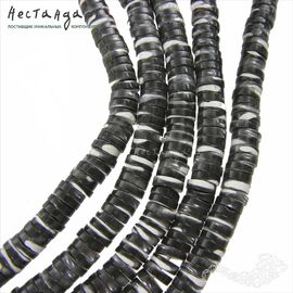 Перламутр натуральный Black Mist 6х1,5 мм (нить 20 см)