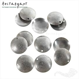 Подвеска Texture Silver Plated 15 мм