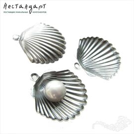Подвеска Seashell Silver Plated 22х23 мм