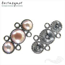 Коннектор Trio Silver Plated 19х10 мм