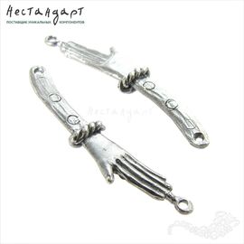 Авторский коннектор Akhenaten Silver Plated 40х7 мм