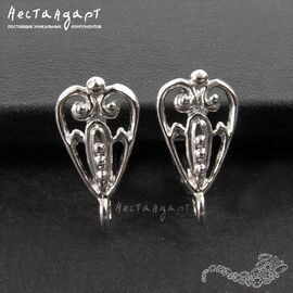 Швензы Summer Motif Rhodium Plated 16х9 мм (пара)