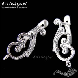 Швензы Symphony Rhodium Plated 20х9 мм (пара)