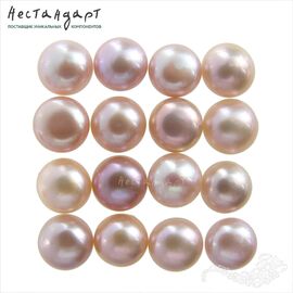 Жемчуг натуральный полусверленный ААА Lilac 10-10,5 мм (пара)