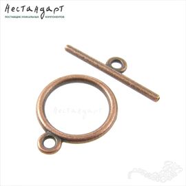 Замок-тогл Laconic Patina Copper 14 мм