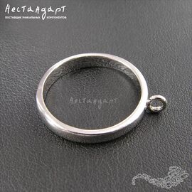 Основа для кольца с петлей Rhodium Plated (17)