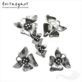 Коннектор Orchid Sterling Silver 13х15 мм